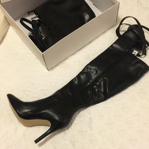 Altuzzara for Target black stiletto boots 6.5 OTK